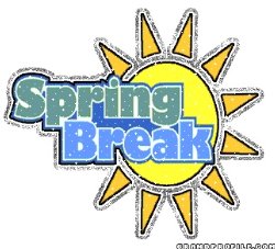 Spring Break – March 17-21  and No School for PD on March 13 & 14!