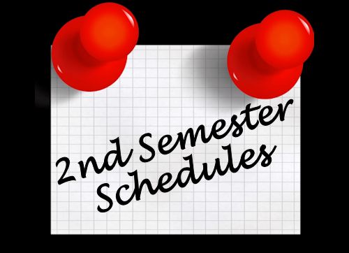 2nd Semester Begins January 21! Review Student Schedule in IC!