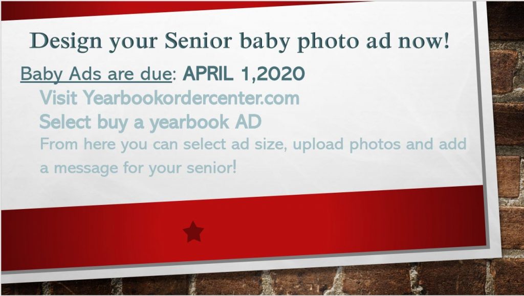 Senior Parents! Order Your Senior a Baby Ad for the Yearbook ...